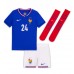 Maglie da calcio Francia Ibrahima Konate #24 Prima Maglia Bambino Europei 2024 Manica Corta (+ Pantaloni corti)